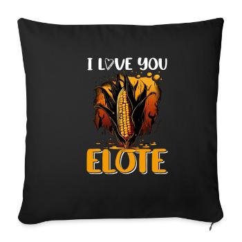 Je t’aime Elote 4 - Housse de coussin décorative 45 x 45 cm - noir - Devant