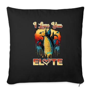Je t’aime Elote 5 - Housse de coussin décorative 45 x 45 cm - noir - Devant