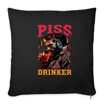 Buveur de pisse 36 - Housse de coussin décorative 45 x 45 cm - noir - Devant