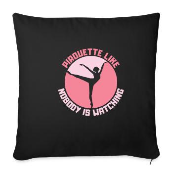 Ballet Dancer | Ballet Teacher | Ballerina - Sofa pillowcase 17,3'' x 17,3'' (45 x 45 cm) - black - Front