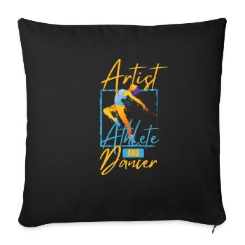 Ballet Dancer | Ballet Teacher | Ballerina - Sofa pillowcase 17,3'' x 17,3'' (45 x 45 cm) - black - Front
