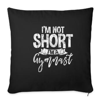 Je ne suis pas petit, je suis un gymnaste 3 - Housse de coussin décorative 45 x 45 cm - noir - Devant