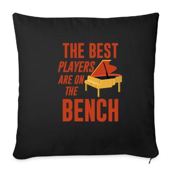 Les meilleurs joueurs sont sur le banc 2 - Housse de coussin décorative 45 x 45 cm - noir - Devant