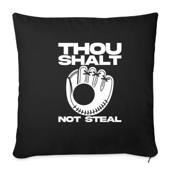 Tu ne voleras point 2 - Housse de coussin décorative 45 x 45 cm - noir - Devant
