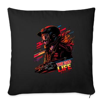 Le 1320 Life 10 - Housse de coussin décorative 45 x 45 cm - noir - Devant