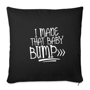 J’ai fait ce baby bump 2 - Housse de coussin décorative 45 x 45 cm - noir - Devant