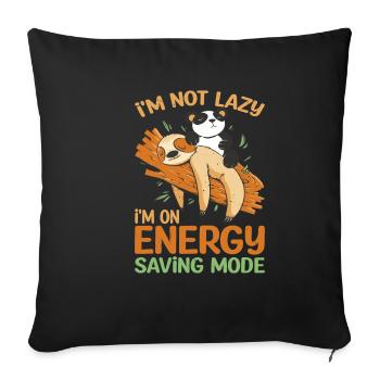 Je ne suis pas paresseux Je suis en mode d’économie d’énergie 4 - Housse de coussin décorative 45 x 45 cm - noir - Devant