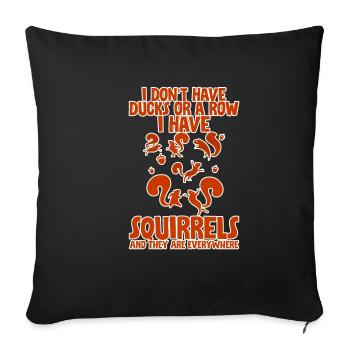 Je n’ai pas de canards ou de rangée 2 - Housse de coussin décorative 45 x 45 cm - noir - Devant