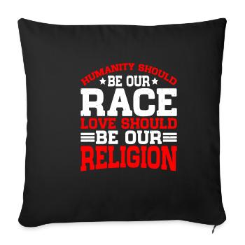 Love Should Be Our Religion 6 - Sofa pillowcase 17,3'' x 17,3'' (45 x 45 cm) - black - Front
