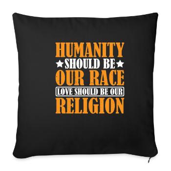 Love Should Be Our Religion 7 - Sofa pillowcase 17,3'' x 17,3'' (45 x 45 cm) - black - Front