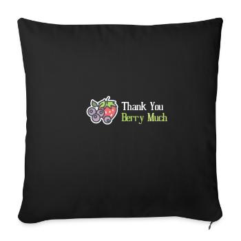 Danke Berry Much Veganer - Sofakissenbezug 45 x 45 cm - Schwarz - Vorne