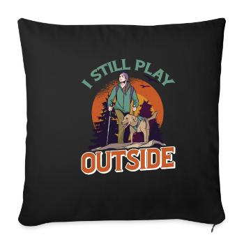 I Still Play Outside 2 - Sofa pillowcase 17,3'' x 17,3'' (45 x 45 cm) - black - Front