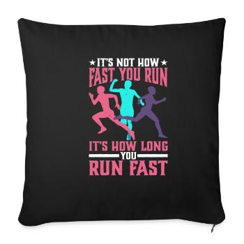 Ce n’est pas la vitesse à laquelle vous courez 2 - Housse de coussin décorative 45 x 45 cm - noir - Devant