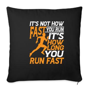 Ce n’est pas la vitesse à laquelle vous courez 3 - Housse de coussin décorative 45 x 45 cm - noir - Devant