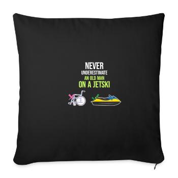 Gnocchis, c’est pour me faire aimer les pâtes à l’italienne - Housse de coussin décorative 45 x 45 cm - noir - Devant