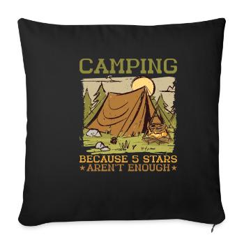 Camper, parce que 5 étoiles ne suffisent pas 3 - Housse de coussin décorative 45 x 45 cm - noir - Devant