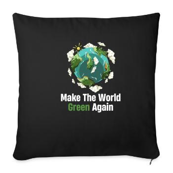 Make The World Great Again Protecting Climate Change - Sofa pillowcase 17,3'' x 17,3'' (45 x 45 cm) - black - Front
