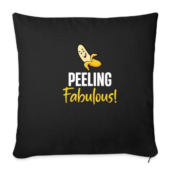 Exfoliant fabuleux ! Jeux de mots sur la banane - Housse de coussin décorative 45 x 45 cm - noir - Devant