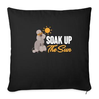 Enjoy the sun! Sunbathing Summertime - Sofa pillowcase 17,3'' x 17,3'' (45 x 45 cm) - black - Front