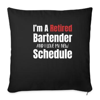 Je suis un barman à la retraite et j’adore - Housse de coussin décorative 45 x 45 cm - noir - Devant