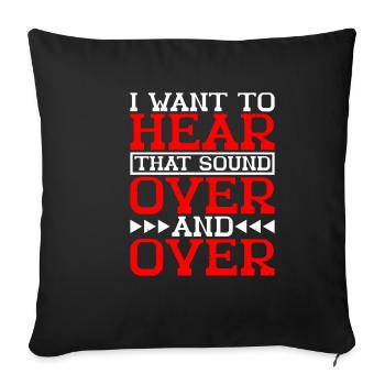 Je veux entendre ce son encore et encore 2 - Housse de coussin décorative 45 x 45 cm - noir - Devant