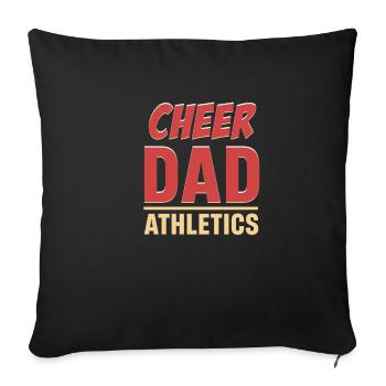 Cheer Dad Track & Field Sports Football Gymnastics - Sofa pillowcase 17,3'' x 17,3'' (45 x 45 cm) - black - Front
