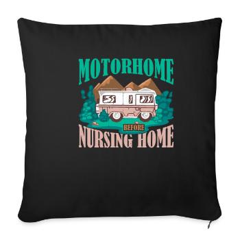 Motorhome Before Nursing Home 3 - Sofa pillowcase 17,3'' x 17,3'' (45 x 45 cm) - black - Front