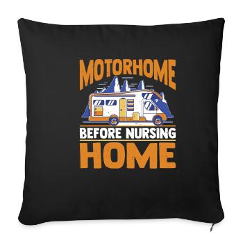 Motorhome Before Nursing Home 2 - Sofa pillowcase 17,3'' x 17,3'' (45 x 45 cm) - black - Front