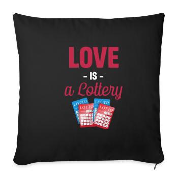 My Retirement Funny Lottery Player - Sofa pillowcase 17,3'' x 17,3'' (45 x 45 cm) - black - Front