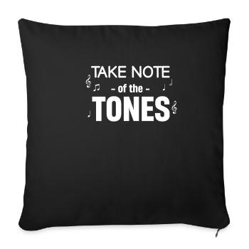 Notez le son, professeur de musique, musicien, - Housse de coussin décorative 45 x 45 cm - noir - Devant