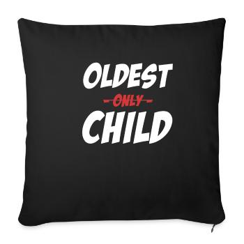 Eldest Only Kid Funny Greatest Siblings - Sofa pillowcase 17,3'' x 17,3'' (45 x 45 cm) - black - Front
