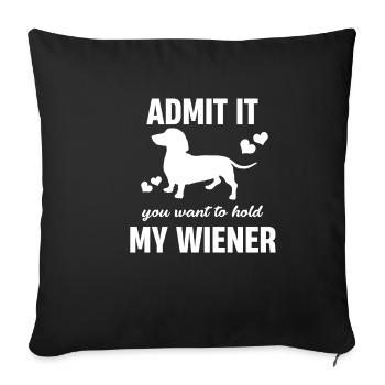 Avoue que tu rends mon pleurnichard drôle - Housse de coussin décorative 45 x 45 cm - noir - Devant