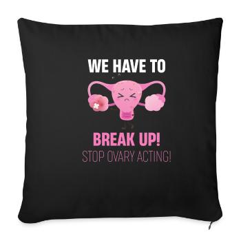 We have to call it a day! Put an end to the - Sofa pillowcase 17,3'' x 17,3'' (45 x 45 cm) - black - Front