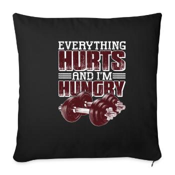 Tout fait mal et j’ai faim 5 - Housse de coussin décorative 45 x 45 cm - noir - Devant