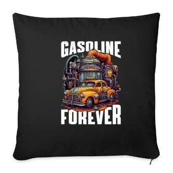 Gasoline Forever 10 - Sofa pillowcase 17,3'' x 17,3'' (45 x 45 cm) - black - Front