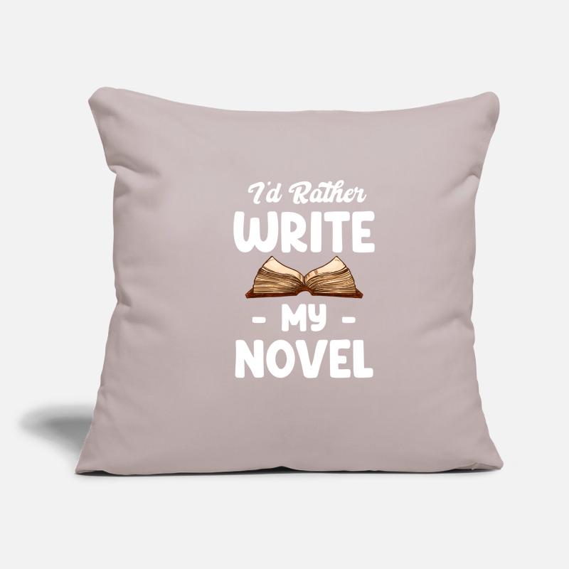 I'd rather write my novel: Funnier Sofa pillowcase 17,3'' x 17,3'' (45 x 45 cm)