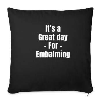 It's a great day to have a fun - Sofa pillowcase 17,3'' x 17,3'' (45 x 45 cm) - black - Front