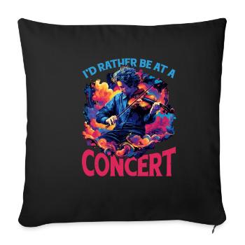 Je préfère être à un concert 9 - Housse de coussin décorative 45 x 45 cm - noir - Devant