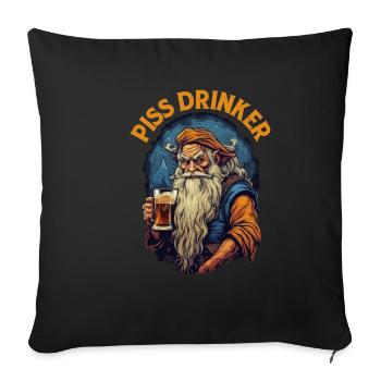 Piss Drinker 39 - Sofakissenbezug 45 x 45 cm - Schwarz - Vorne
