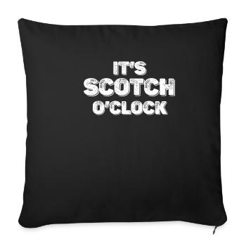 C’est Scotch O’clock Gentleman Old Fashioned - Housse de coussin décorative 45 x 45 cm - noir - Devant