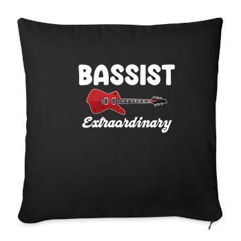Bassist Extraordinaire Gitarrist Metalcore E-bass - Sofakissenbezug 45 x 45 cm - Schwarz - Vorne