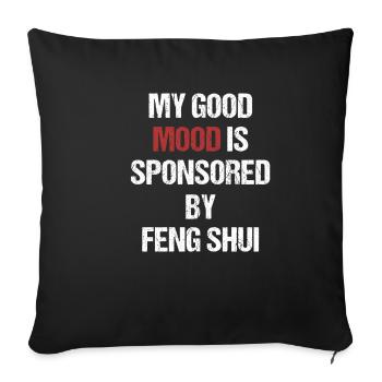 My Good Mood est sponsorisé par Feng Shui - Housse de coussin décorative 45 x 45 cm - noir - Devant