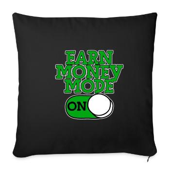 Mode Gagner de l’argent sur 4 - Housse de coussin décorative 45 x 45 cm - noir - Devant
