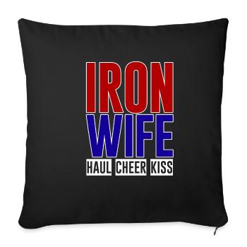 Ironwife, Haul Cheer Kiss 2 - Sofa pillowcase 17,3'' x 17,3'' (45 x 45 cm) - black - Front