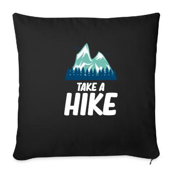 Take a hike of fun hikers - Sofa pillowcase 17,3'' x 17,3'' (45 x 45 cm) - black - Front