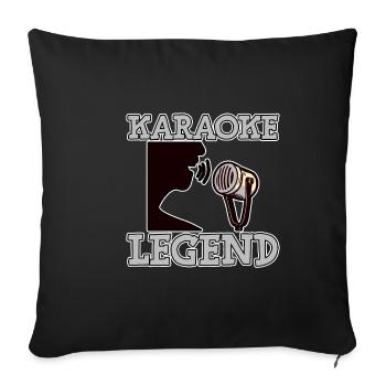 Légende du karaoké 4 - Housse de coussin décorative 45 x 45 cm - noir - Devant