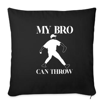 Mon frère peut lancer 4 - Housse de coussin décorative 45 x 45 cm - noir - Devant
