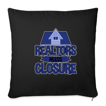 Les agents immobiliers ont besoin d’une fermeture 4 - Housse de coussin décorative 45 x 45 cm - noir - Devant