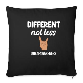 Different, no less fun - Sofa pillowcase 17,3'' x 17,3'' (45 x 45 cm) - black - Front