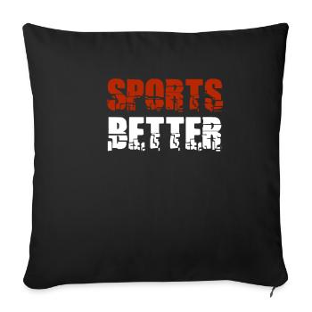 Sports Better Funny Horse Betting Derby - Housse de coussin décorative 45 x 45 cm - noir - Devant